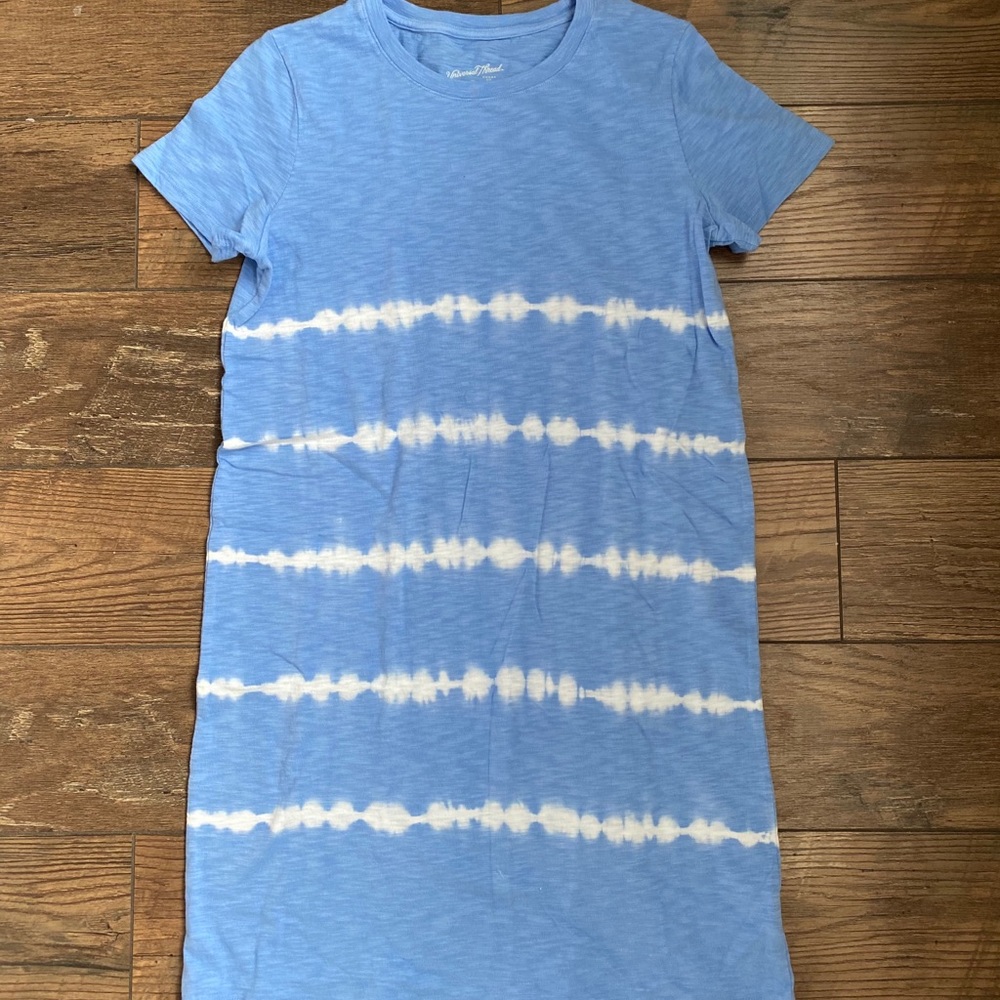 Blue tie dye dress